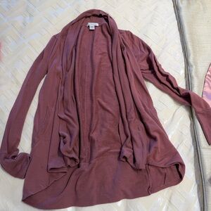 Athleta Cardigan -Front Draped Cardigan - Mauve